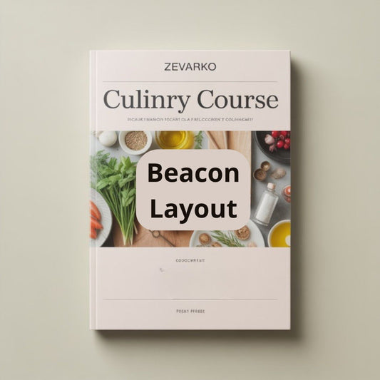 Book titled 'Culinary Course Beacon Layout' by Zevarko on a light beige background