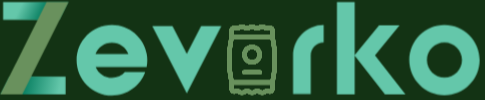 Zevrko logo in green on a white background