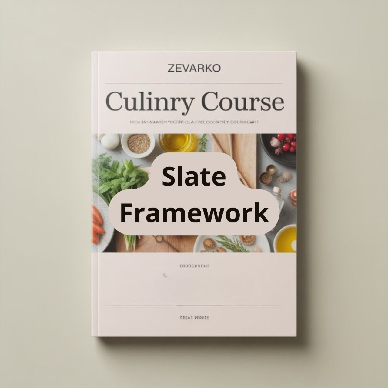 Book titled 'Culinary Course' by Zevarko on a light background