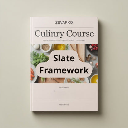 Book titled 'Culinary Course' by Zevarko on a light background